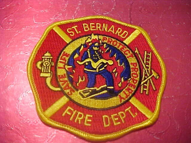 ST. BERNARD LOUISIANA FIRE DEPARTMENT PATCH SHOULDER SIZE UNUSED