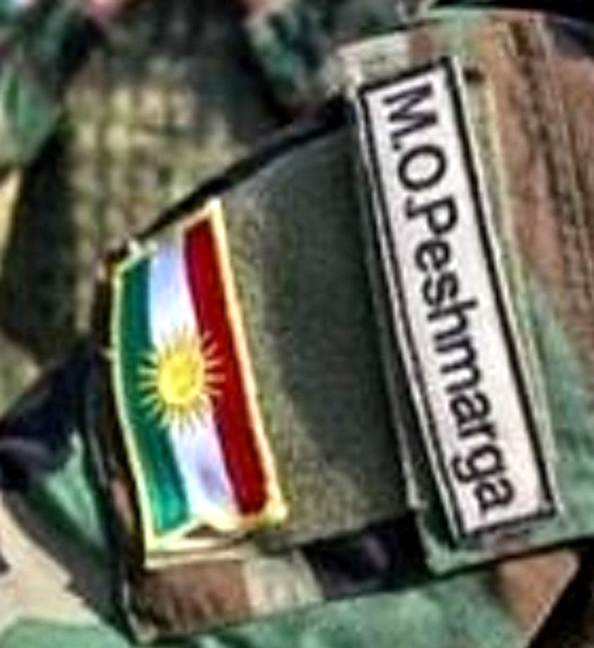Iraq-Syria کورد Anti-Daesh Fighter velkrö Set: PESHMERGA پێشمەرگە + Kurdish Flag