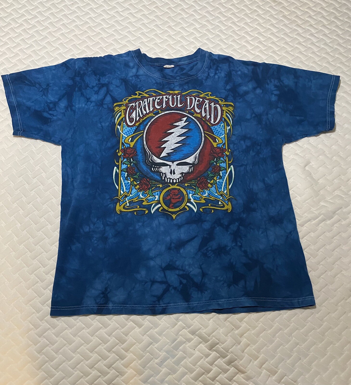 Grateful Dead T-Shirt Mens Size XL  GDM Steal Your Face Tie Dye Anvil Tag Blue