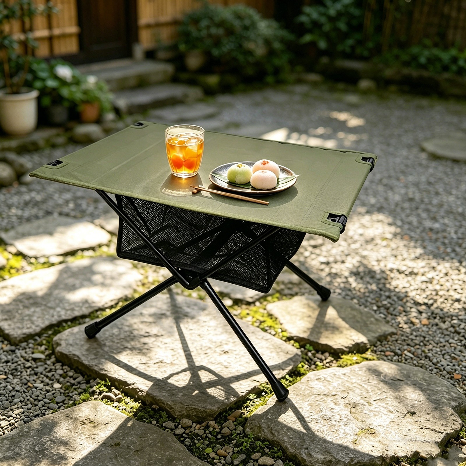 Foldable Camping Table, Outdoor Portable Picnic Table For 1–2 People