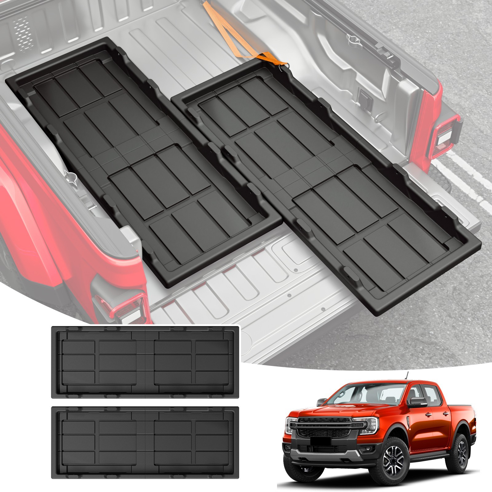 Slide-Out Truck Bed Cargo Tray for F150&Silverado&Ram&Tundra&Sierra 5.2FT+ Bed