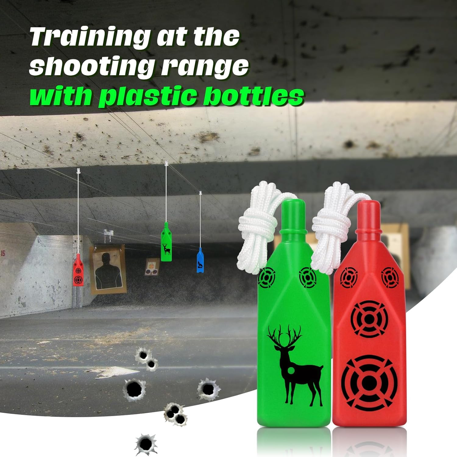 3/6 Pack Shatterproof Bottle Shooting Targets, Plastic Bottles for Backyard Shoo