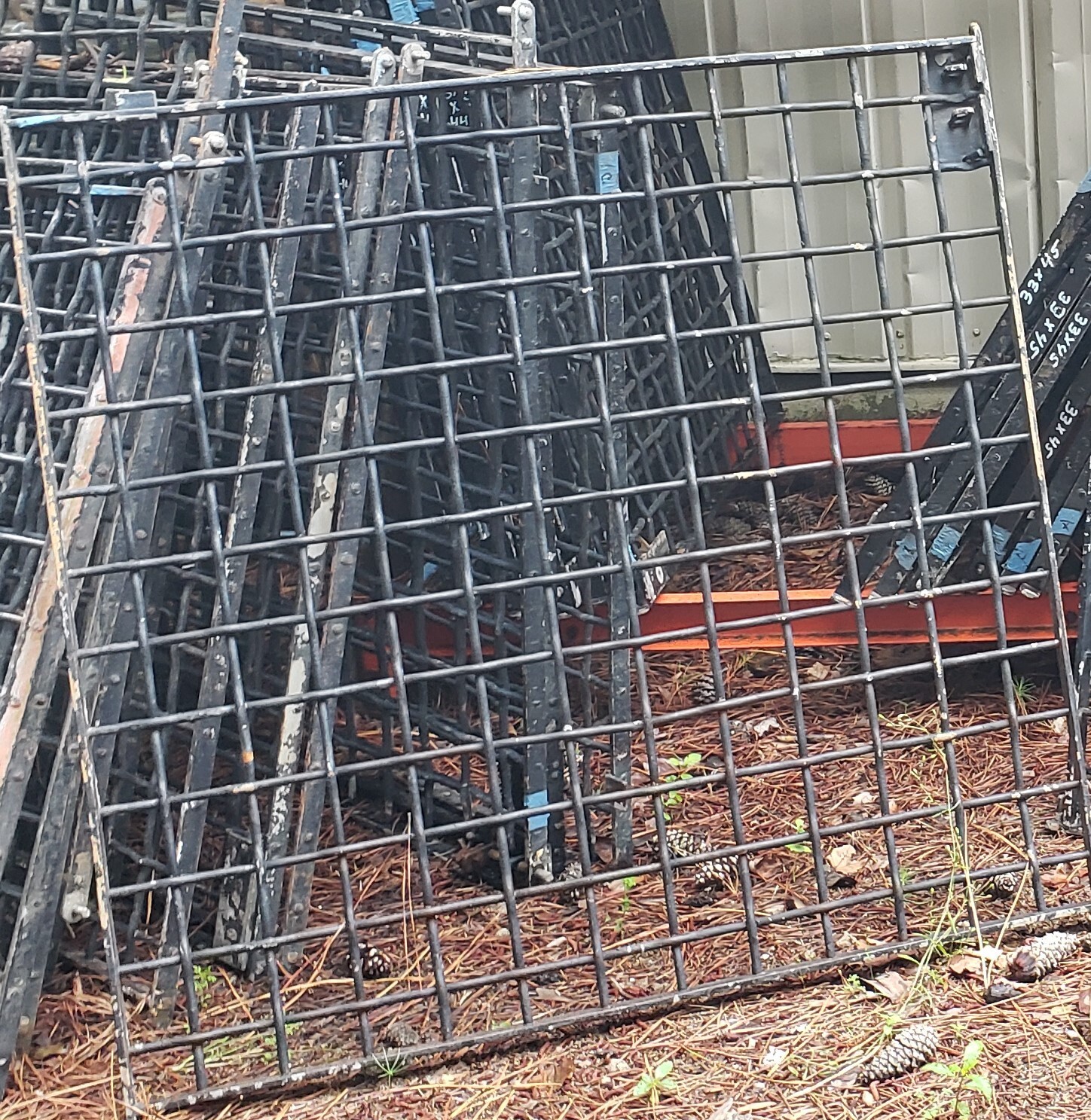 Salvaged Iron Window Grates from a State Institution in Allentown PA 40" x 44"
