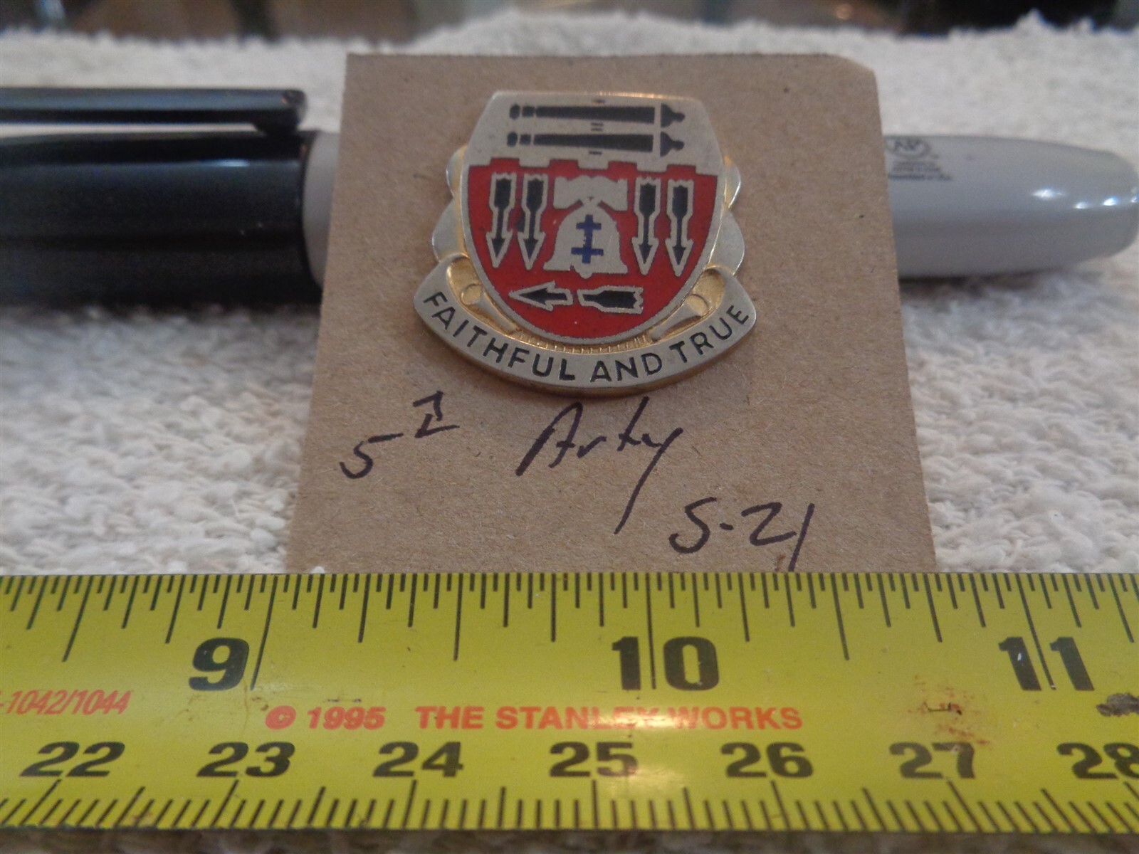 5th Artillery S-21 Unit Crest, DI, DUI (DRAW#X6)