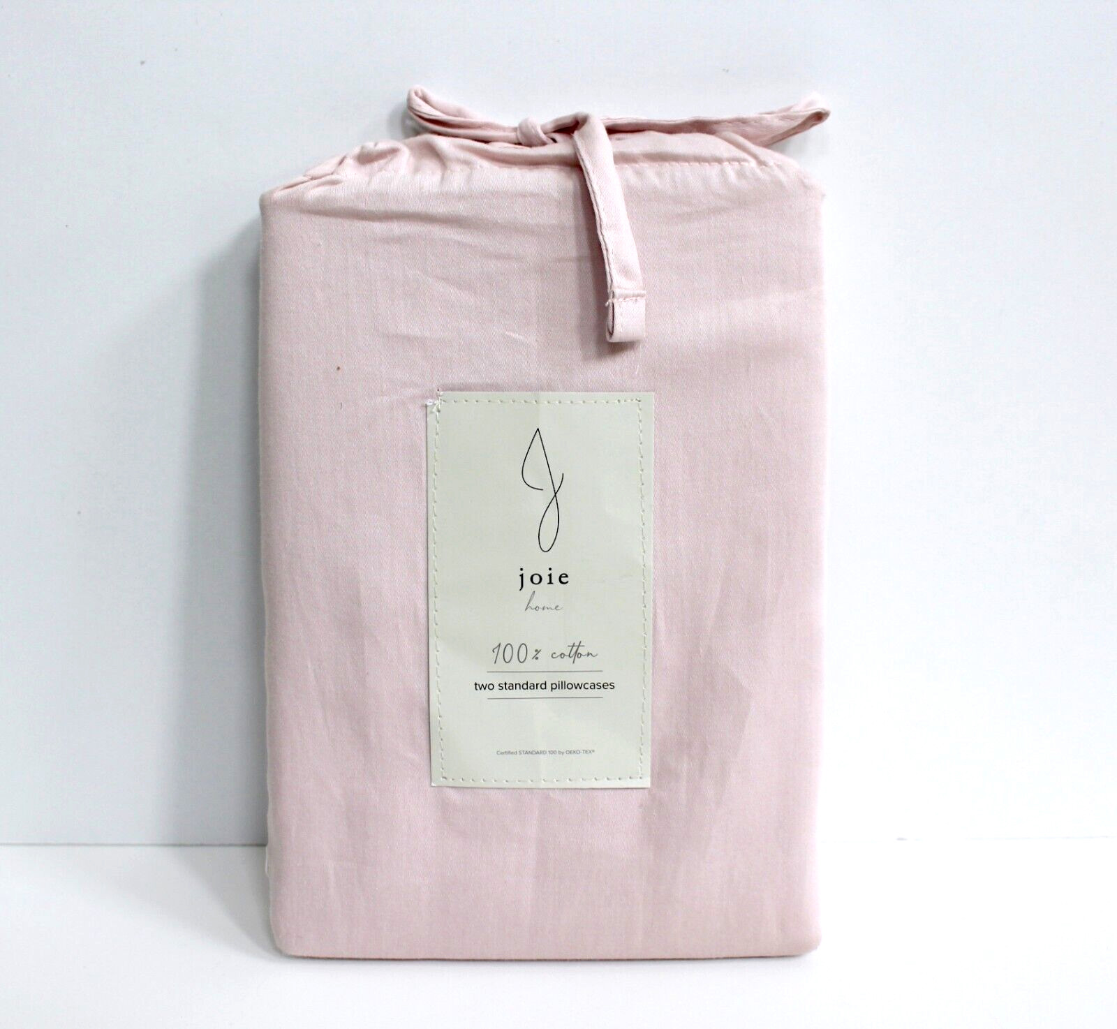Joie Home Pink Solid Cotton Standard Pillowcases Set of 2 NEW
