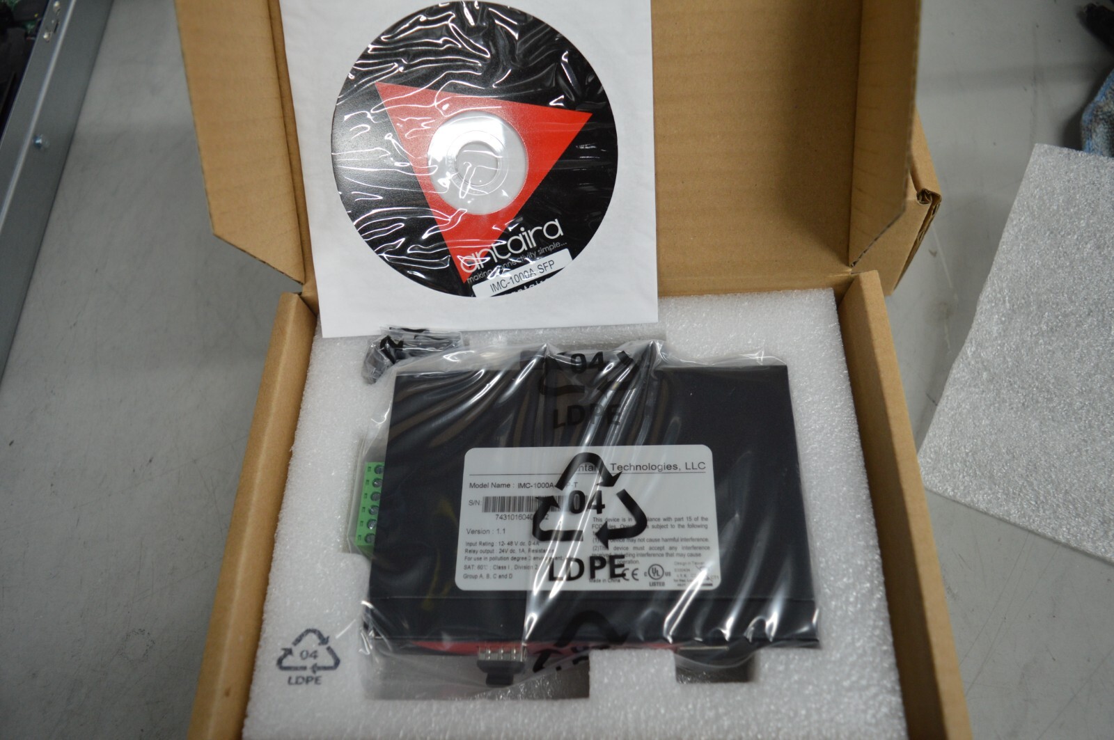 New Antaira IMC-1000A-SFP-T Compact Industrial Gigabit Ethernet Media Converter