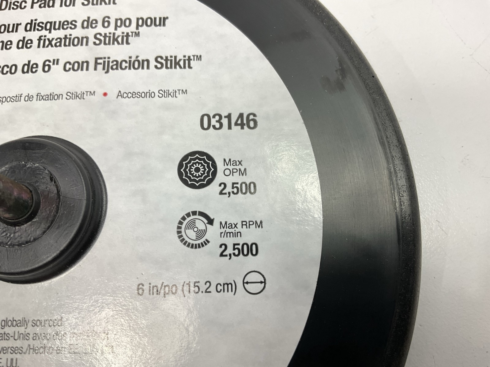 3M 03146 Auto 6" Sanding Disc Pad For Stikit Attachment