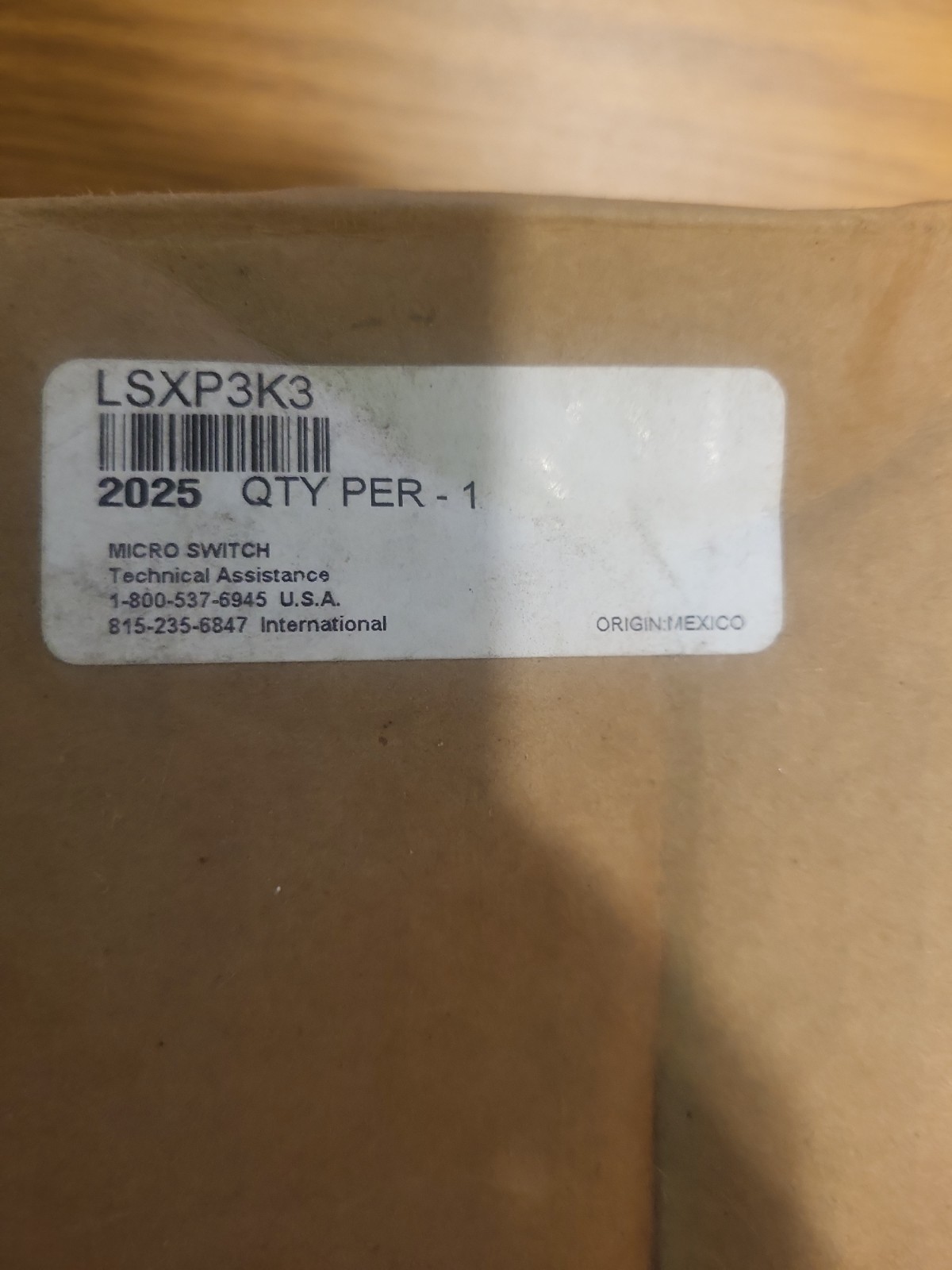 HONEYWELL LSXP3K3 MICRO SWITCH XP