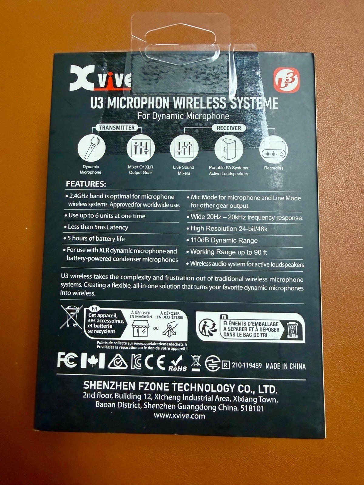 Xvive U3 Dynamic Microphone Wireless System - Brand New Sealed In Box
