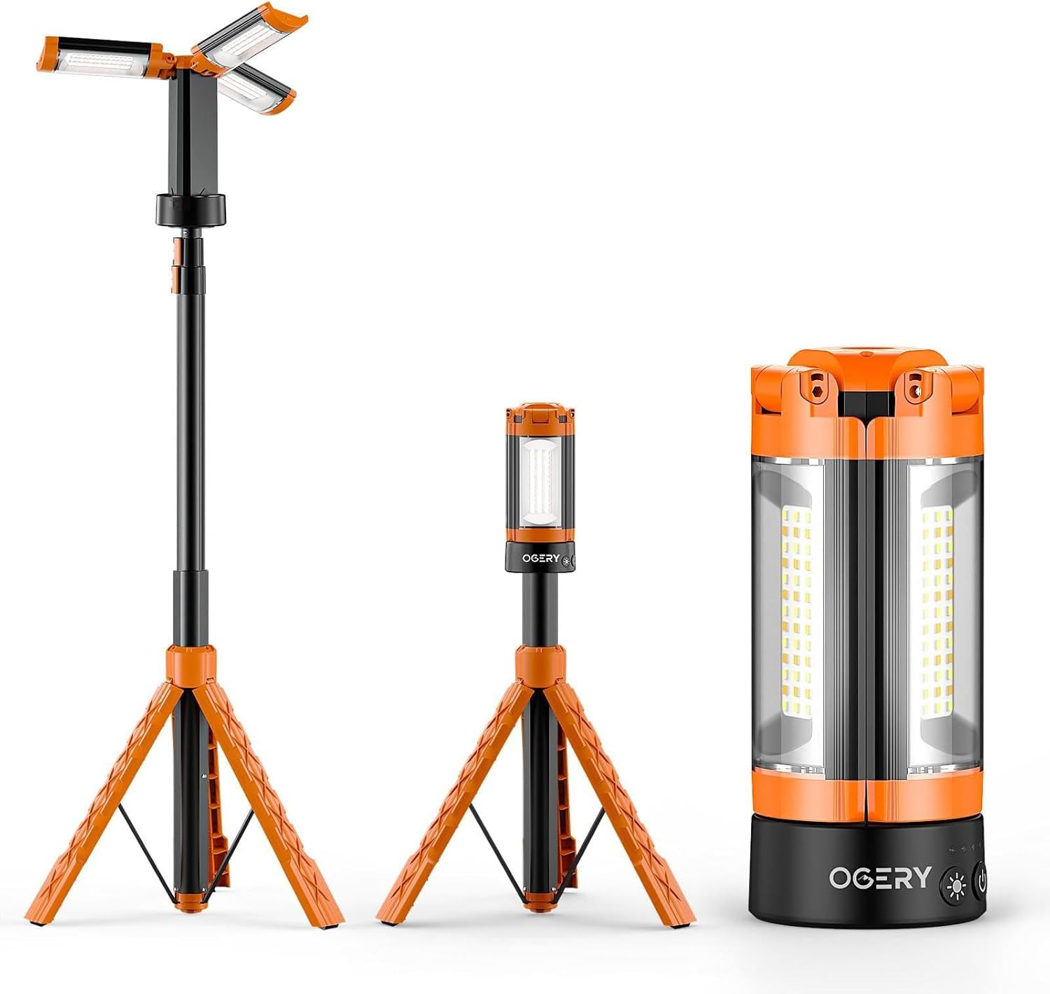 Rechargeable 10000Mah Camping Light with Stand 6.0 Ft Max Height, Cordless Work