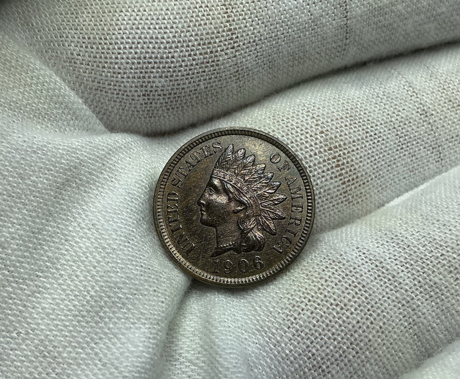 Uncirculated 1906 Philadelphia Mint Indian Head Cent Great Eye Appeal X80
