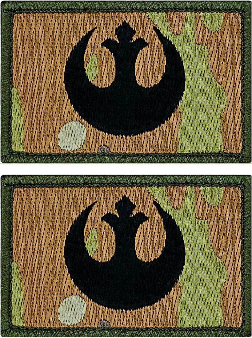 Rebel Alliance Jedi Order Squadron MORALE PATCH  | 2PC HOOK BACKING 3"x2"  QP003