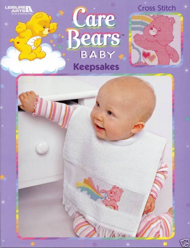 CARE BEARS BABY KEEPSAKES-Cross Stitch Chart/Pattern-Craft Idea Book #3999-OOP