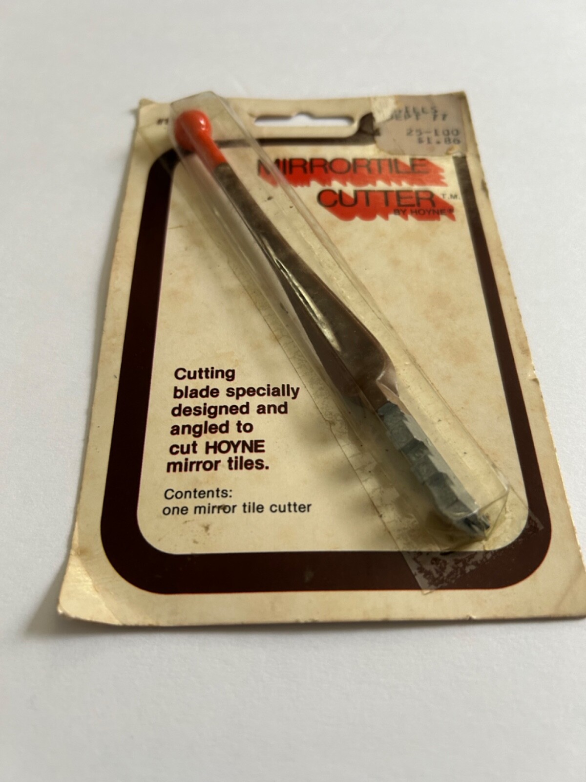 Vintage 1991 Hoyne 5" Long 108 Mirro Tile Cutter USA