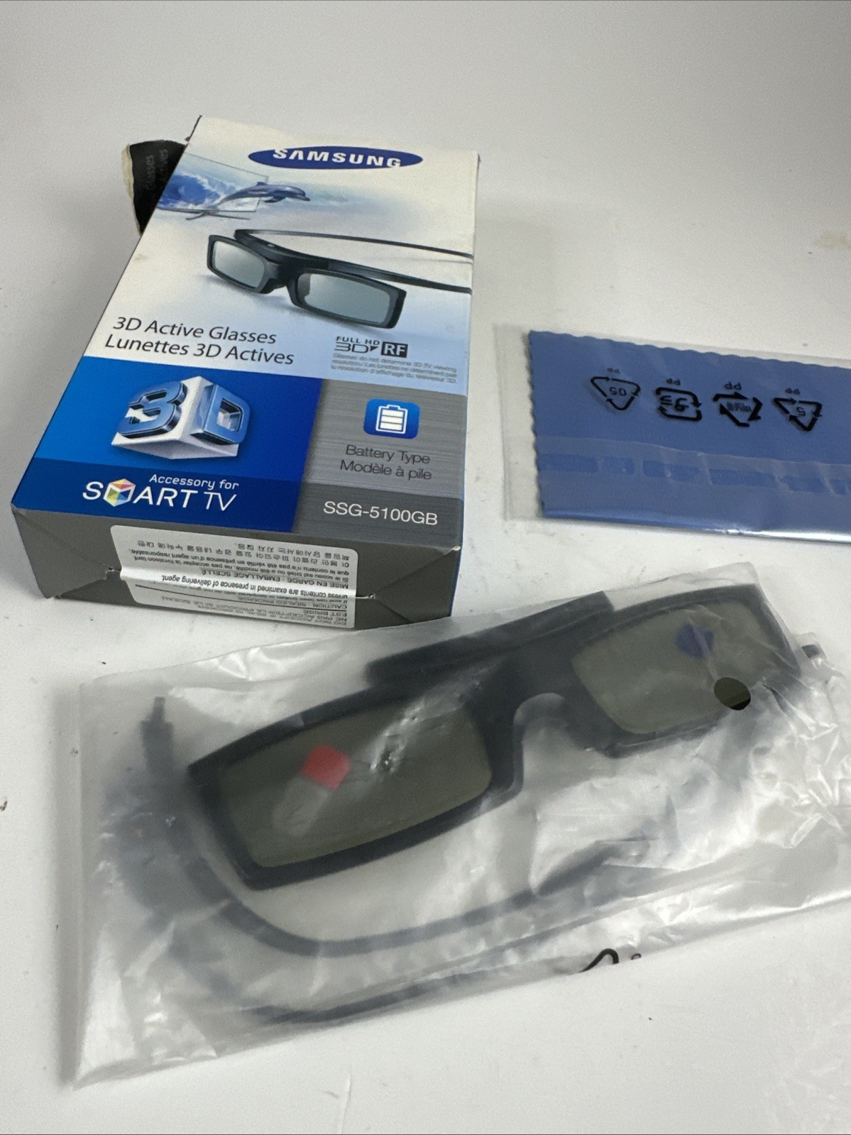 Samsung SSG-5100GB Active 3D Glasses Open Box Booklet Missing