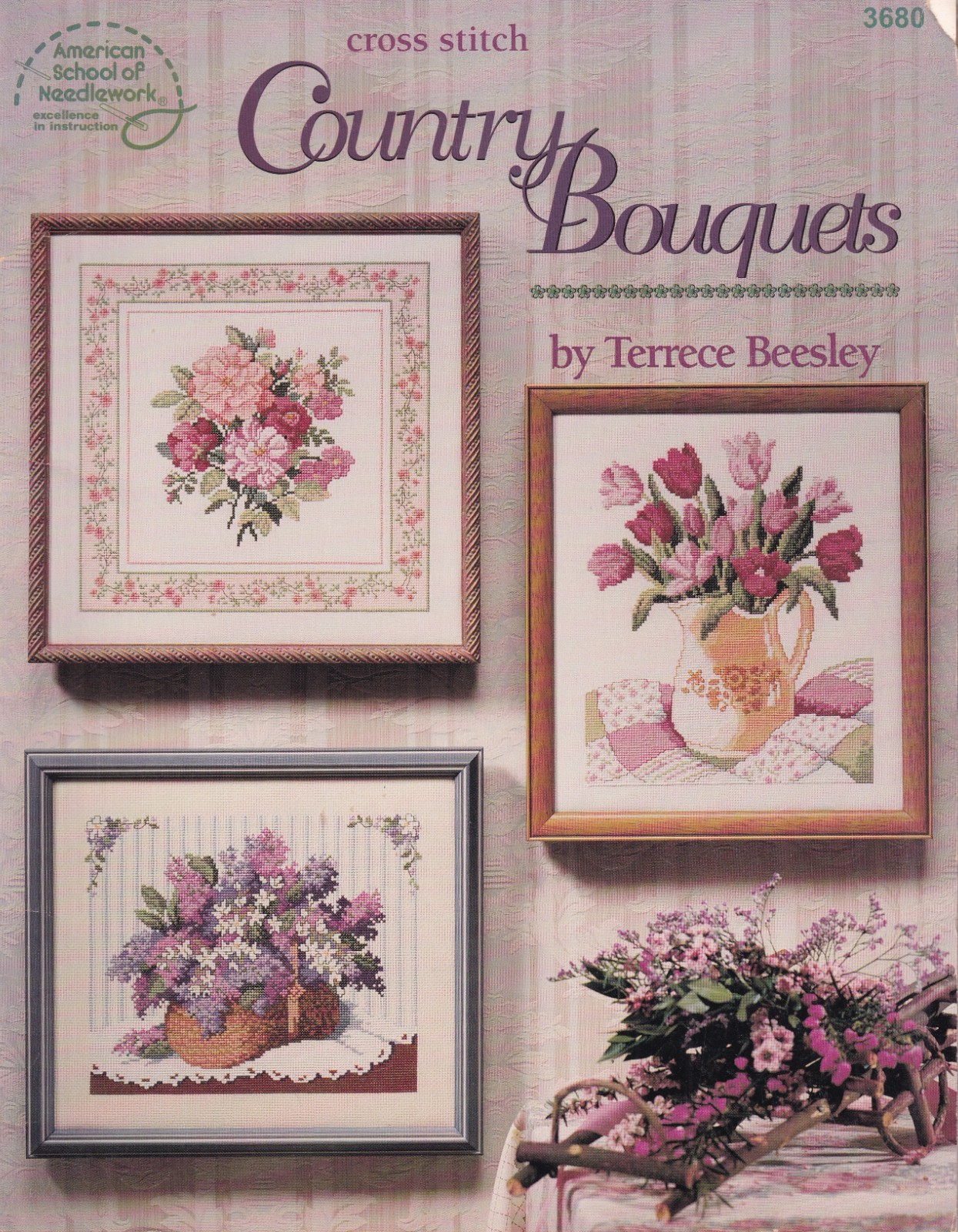 Cross Stitch Pattern Booklet COUNTRY BOUQUETS by Terrece Beesley 8 Designs