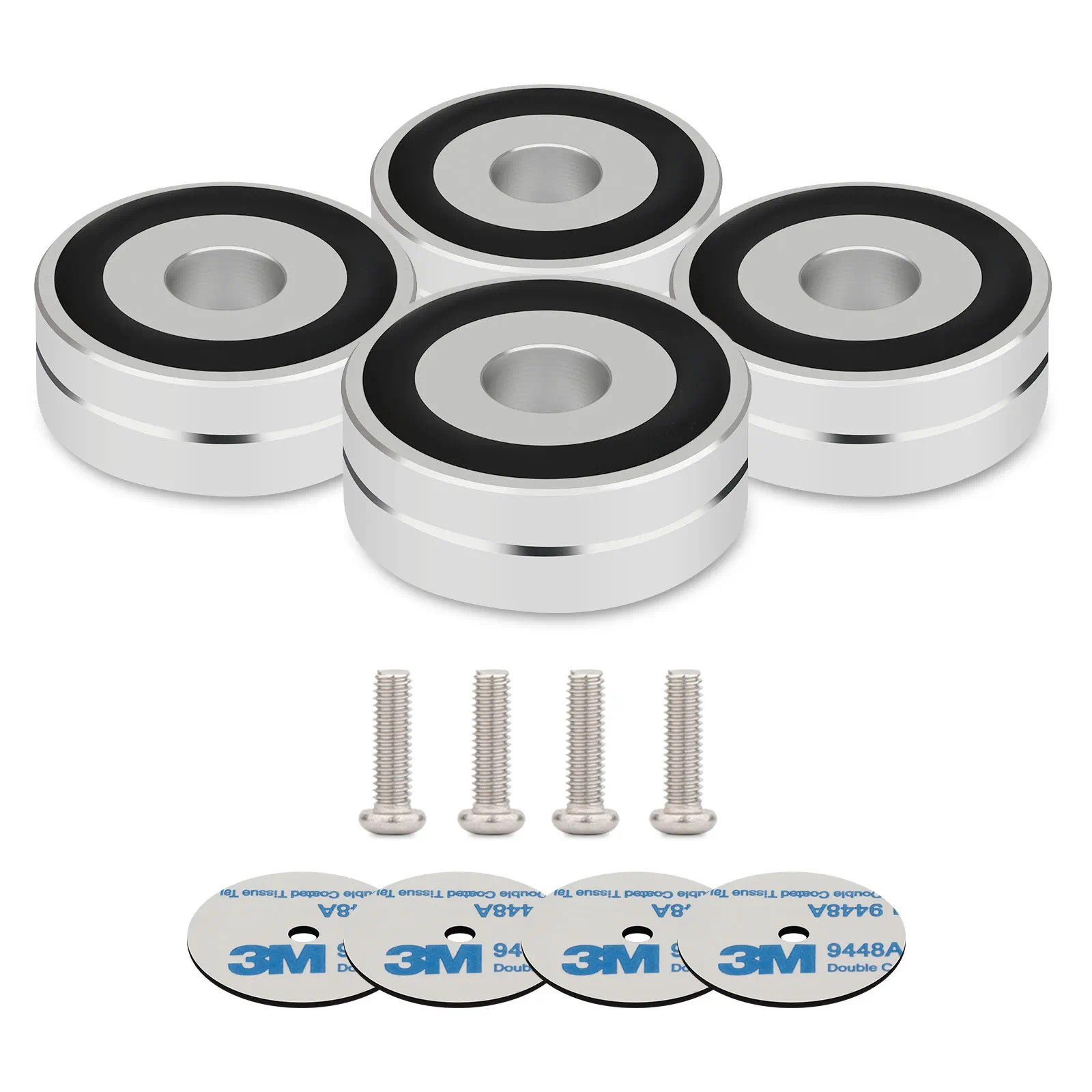 HI-END 4PCS Aluminum AMP Speaker Isolation Stand Turntable DAC Feet Pad 40x15mm