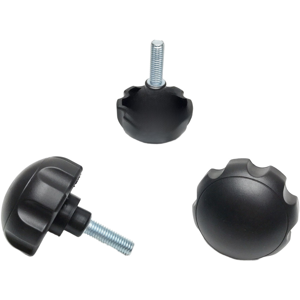 4 Pack M8x25mm Plastic Thumb Bolts with Plum Blossom Knob for Fitness Gear
