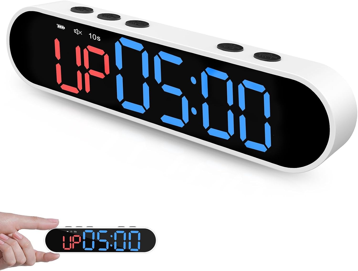 Portable Gym Timer Clock Magnetic Workout Interval Timer 50H Battery Stopwatch