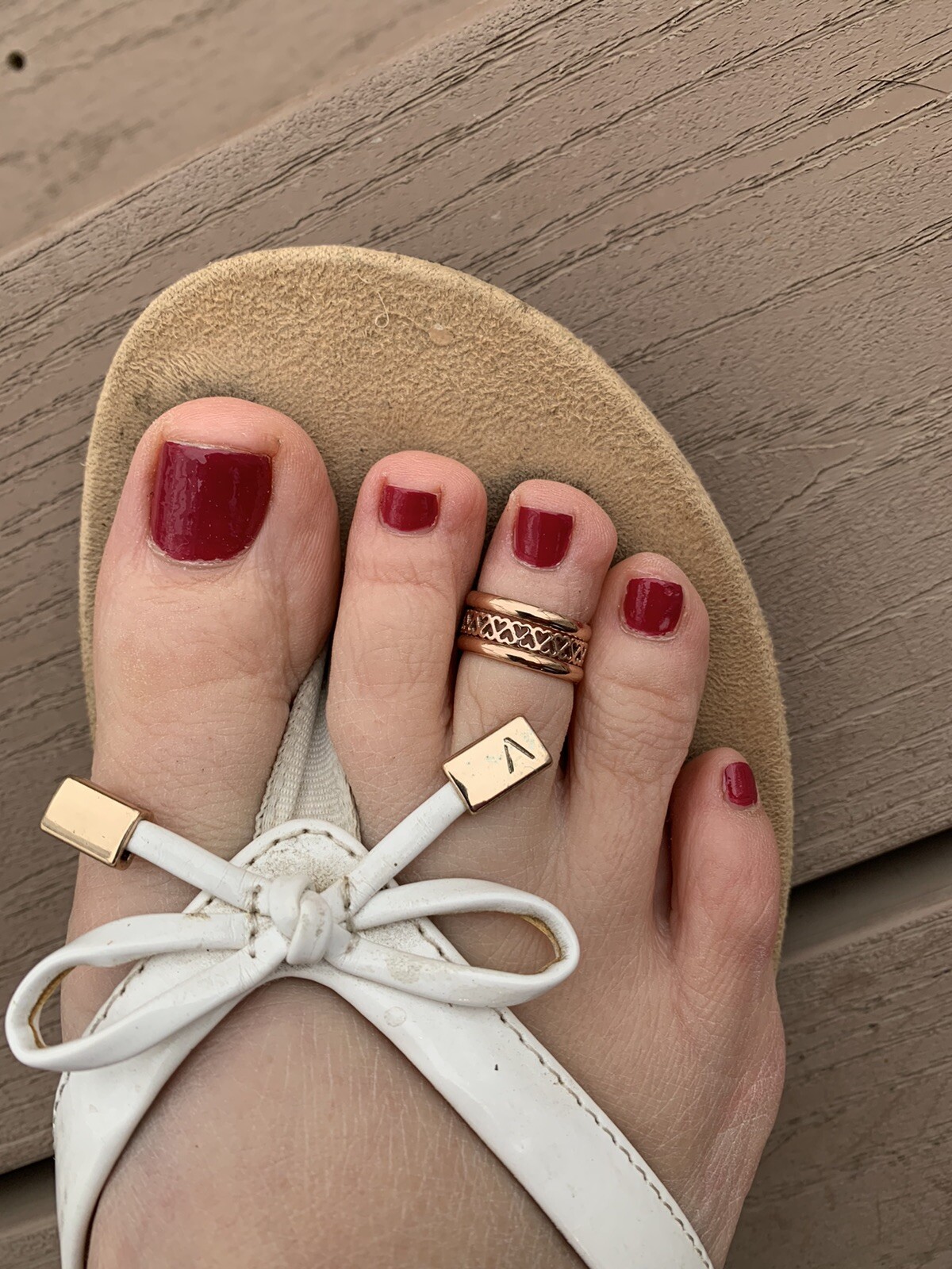 Stainless Steel 3 piece Rose Gold Stack Fitted Toe Rings    SALE