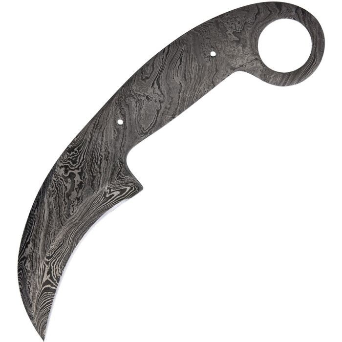 Knifemaking Fixed Knife 3.25" Damascus Steel Blade One Piece Construction L127D