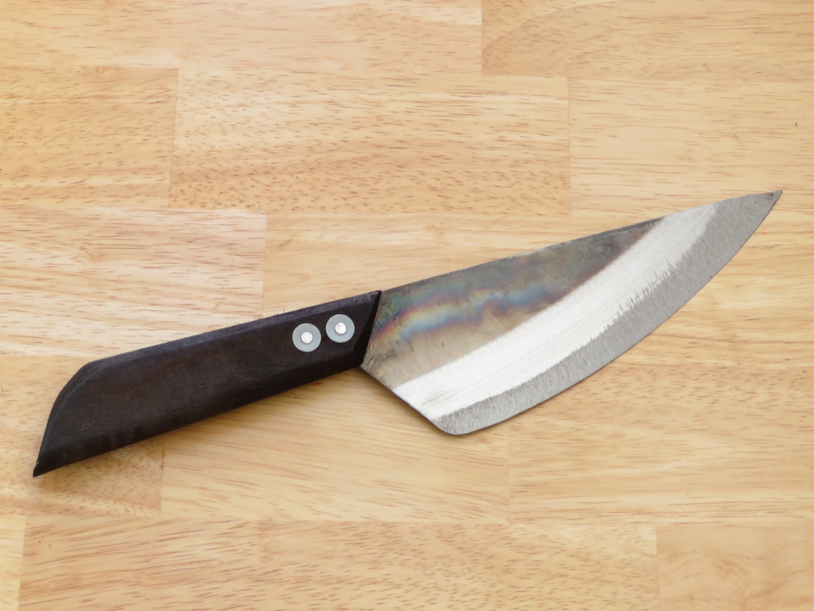 Crude - Asian Carbon Steel Boning Chef Kitchen Knife, Sharp, 7 Inch, Hand Made