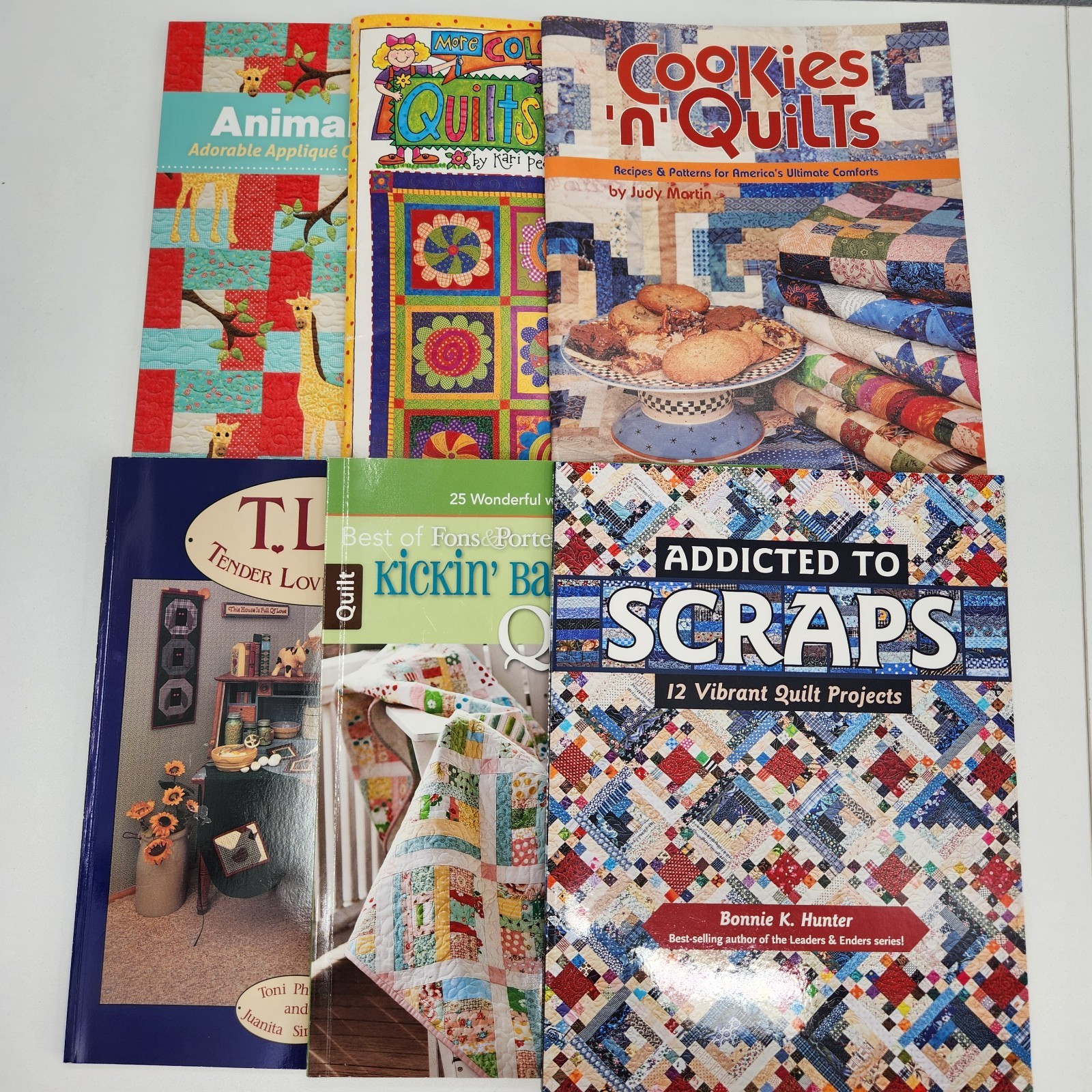 Quilting Kids Beginner Animals Fabric Patterns Designs Books Lot of 6