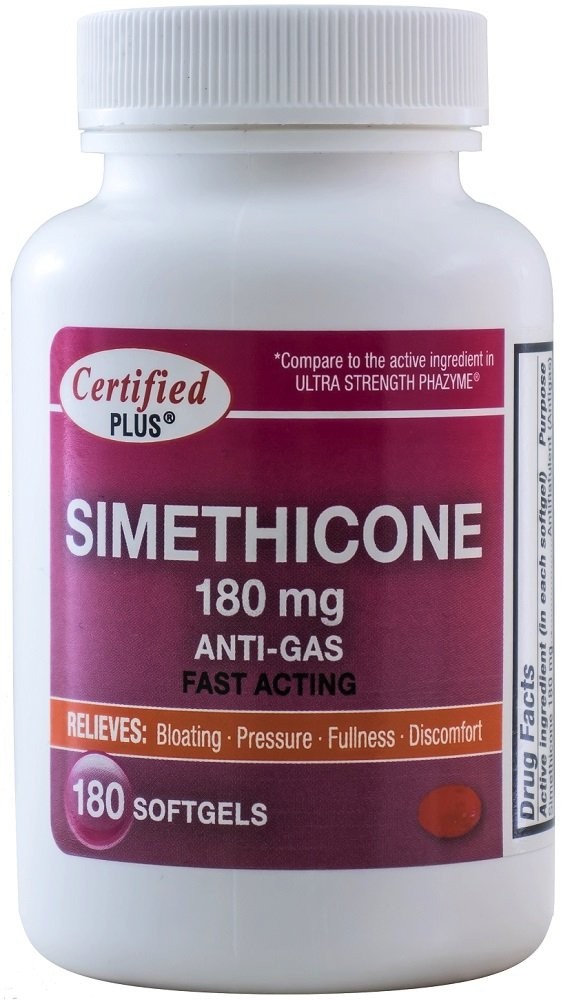 Simethicone 180 mg 360 Softgels Anti-Gas Generic for Phazyme Ultra Strength F...