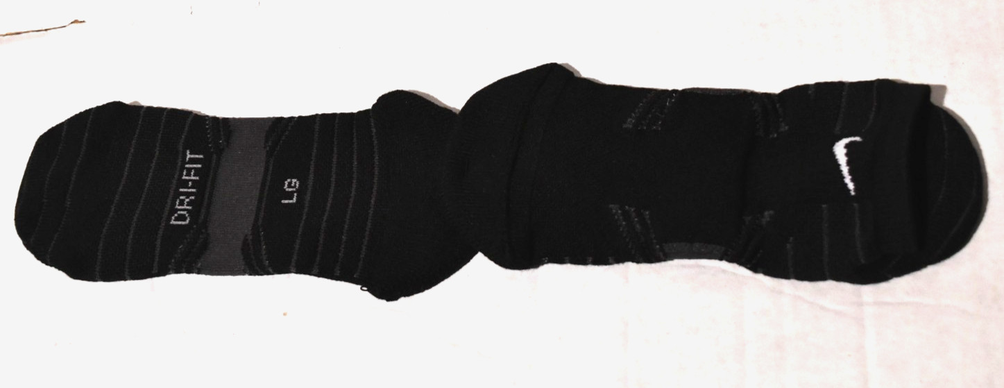 Nike Elite Vapor No Show Tab Ankle Socks Men's sz Large BLACK NWOT 1 Pair PSX302