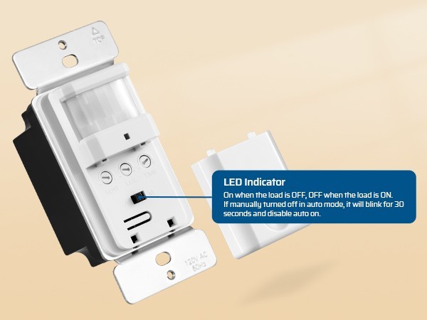 DEWENWILS Motion Activated Wall Switch, 2Pack, Auto On/Off, for Bathroom Hallway