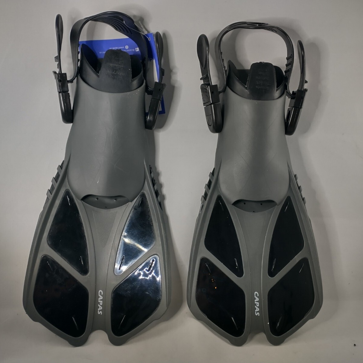 CAPAS Snorkel Fins, Swim Fins Travel Size Short Kids JR 9-13 S/MD, Black