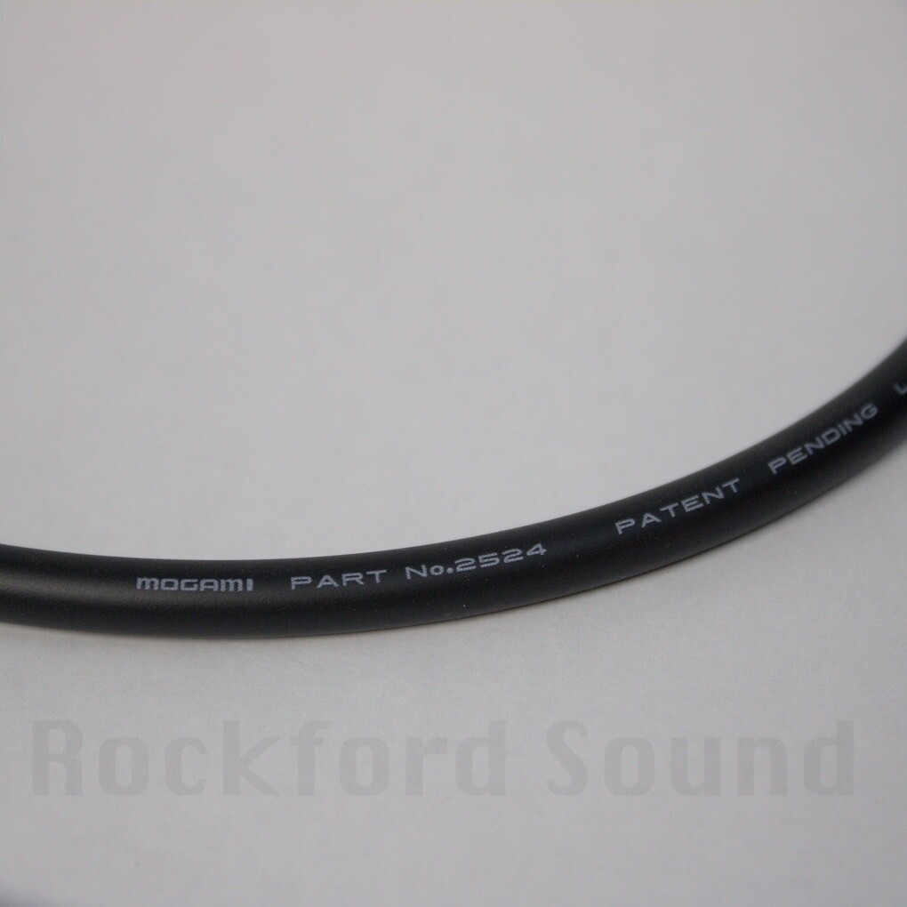 Mogami W2524 Guitar & Patch Cable, Right Angle to Right Squareplugs, Black