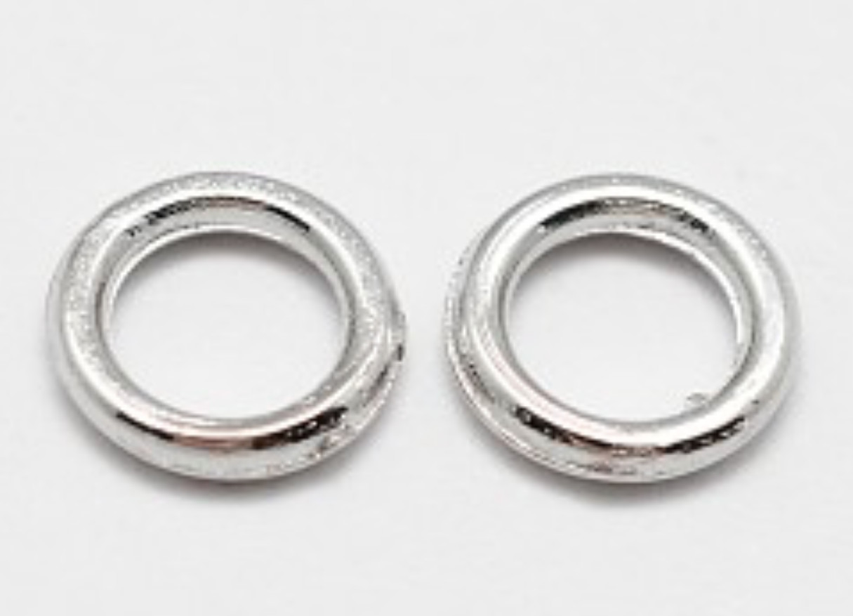 500 pcs 7mm platinum closed jump rings soldered Jewelry Ring Making Finding U