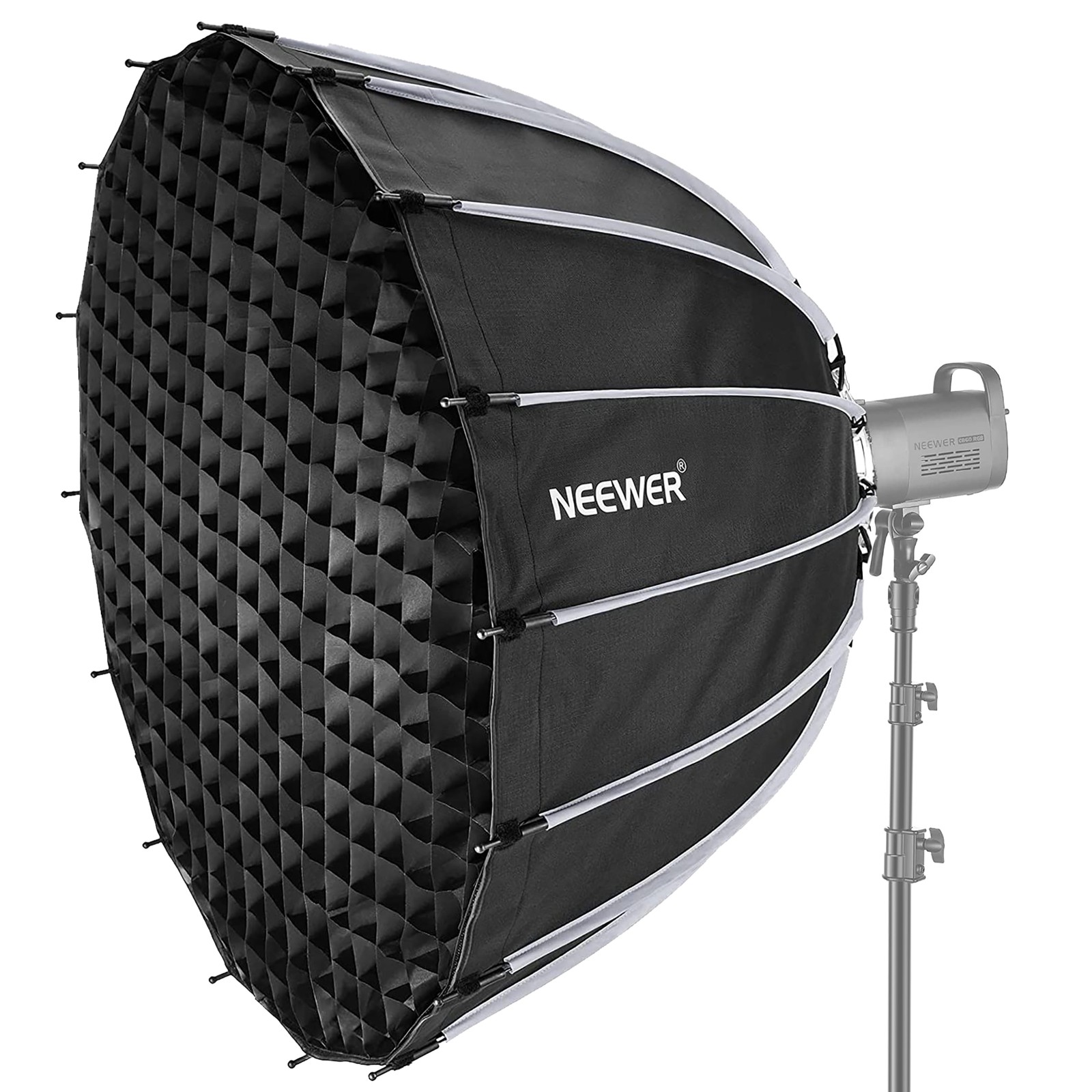 NEEWER 47inch Parabolic Softbox with Grid for Aputure 120d Godox SL60W Bowens
