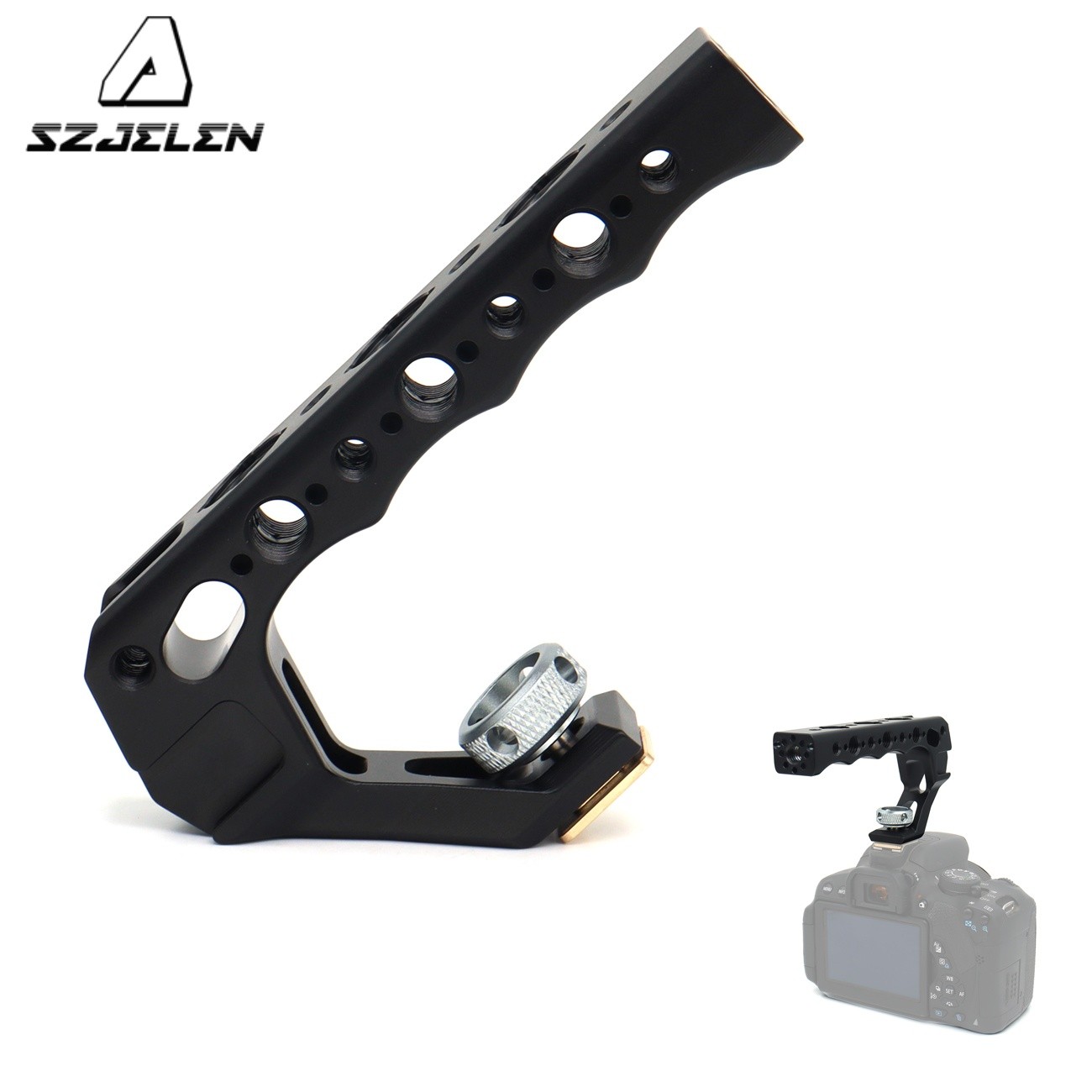 Universal Camera Top Handle Camera Grip wIth Cold Shoe Base for DSLR Camera Cage
