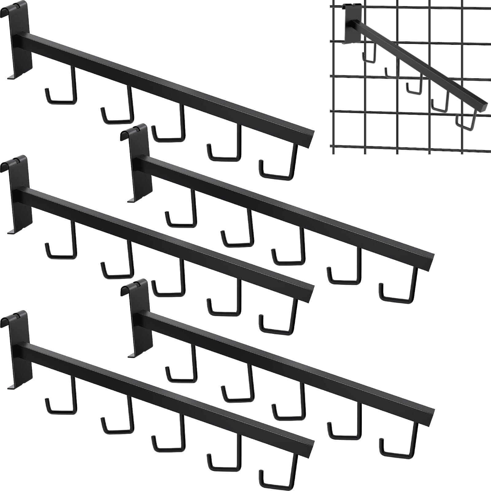 5 Pack Gridwall Waterfall Faceout With 5 Hooks Gridwall Clothes Hanger Gridwall