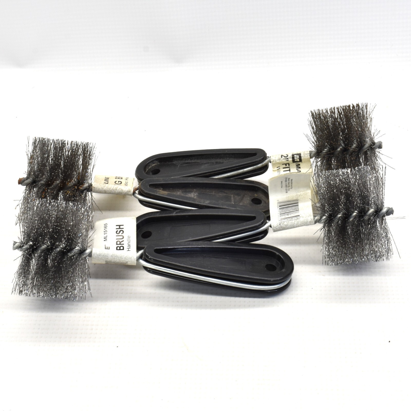 Set of 4 Mainline 2 inch Fitting Brush wire Plastic Handle ML15165
