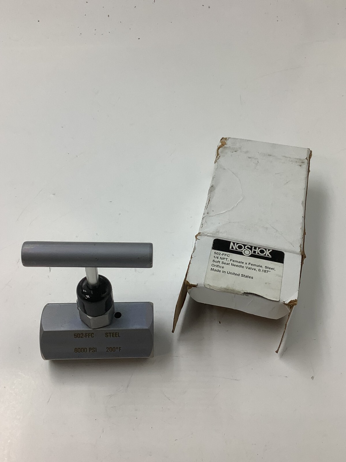 NOSHOK 502-FFC Genuine Needle Valve Soft Seat Steel Female-Female 1/4"NPT