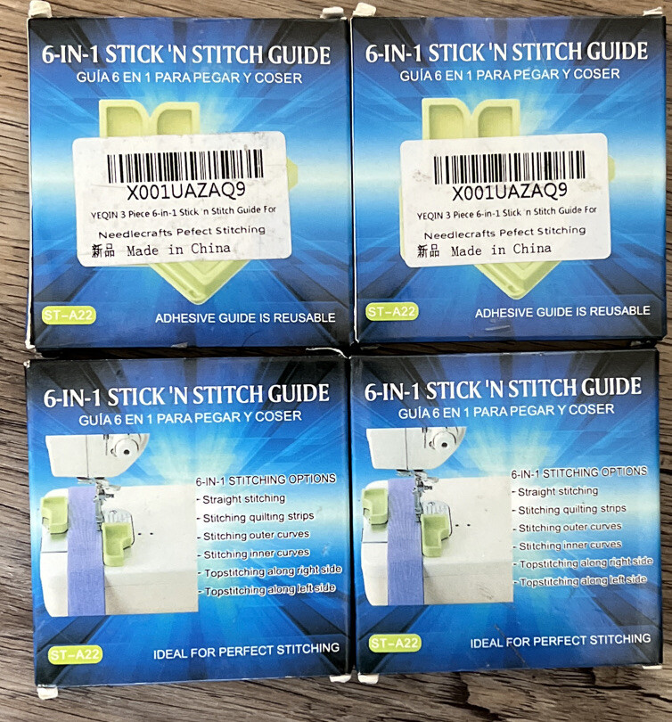 Yeqin 3 Piece 6-in-1 Stick 'n Stitch Guide St-a22 Lot Of 4