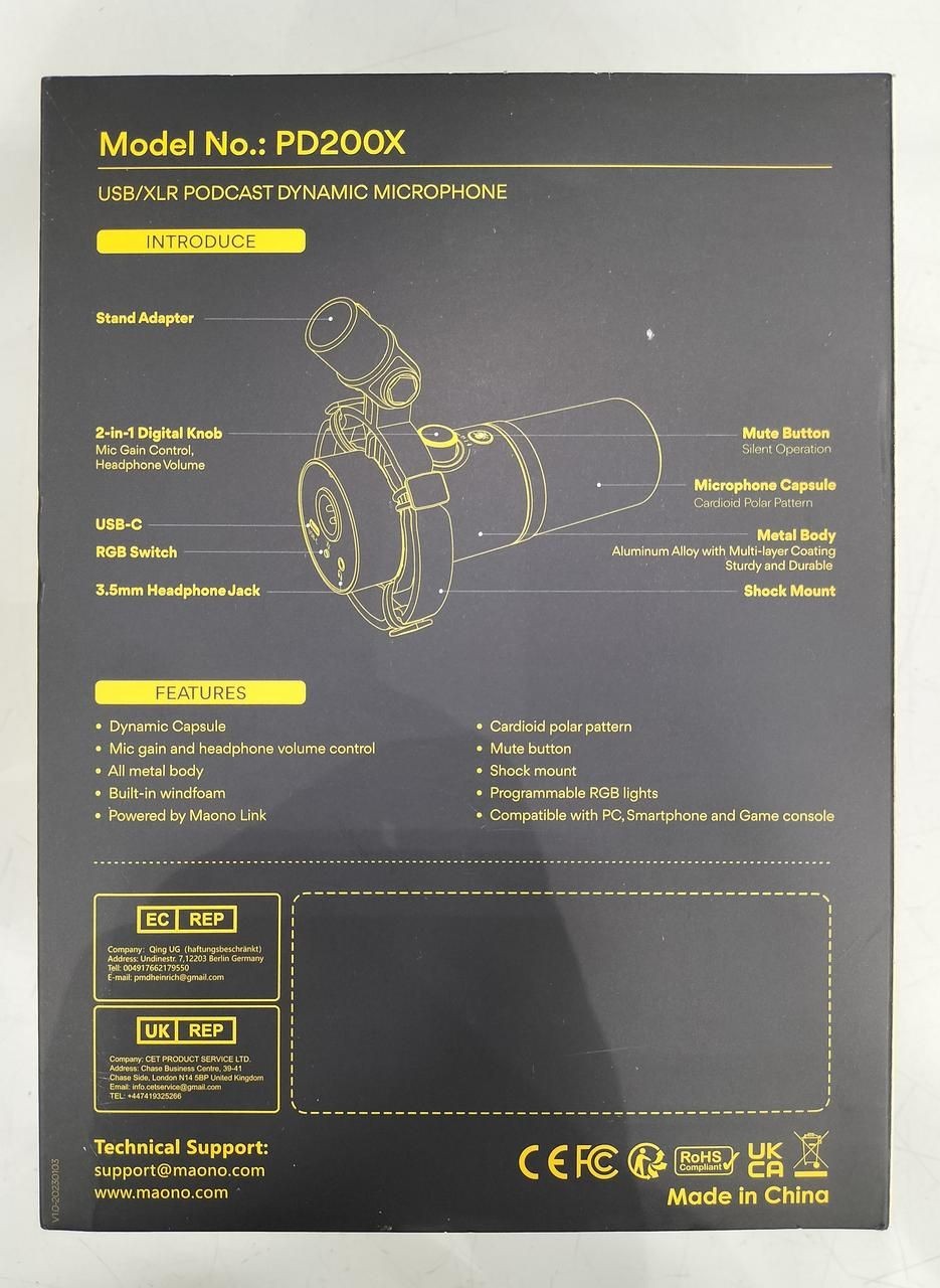 MAONO Gaming Microphone Pd200x Used
