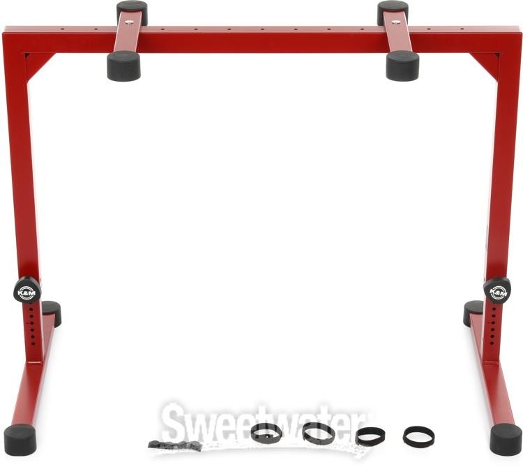 K&M 18810 Omega Table-Style Keyboard Stand - Ruby Red