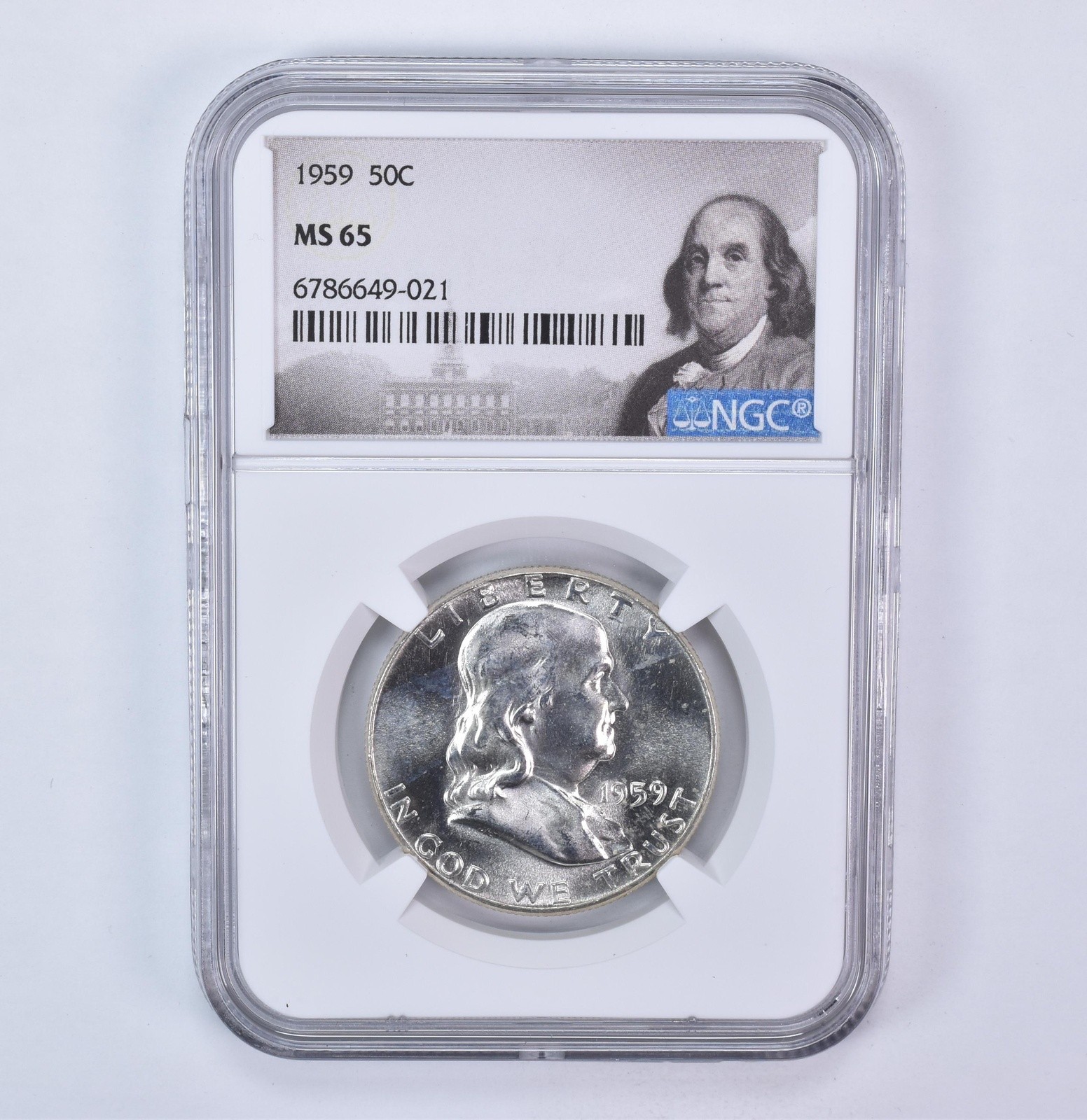 1959 Franklin Half Dollar MS65 NGC Special Label