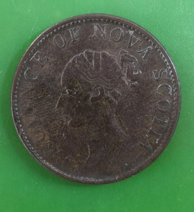 1843 Nova Scotia Half Penny Token #3860