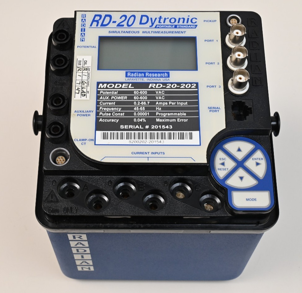 Radian Research RD-20 Dytronic Portable Standard Meter Tester RD-20-202