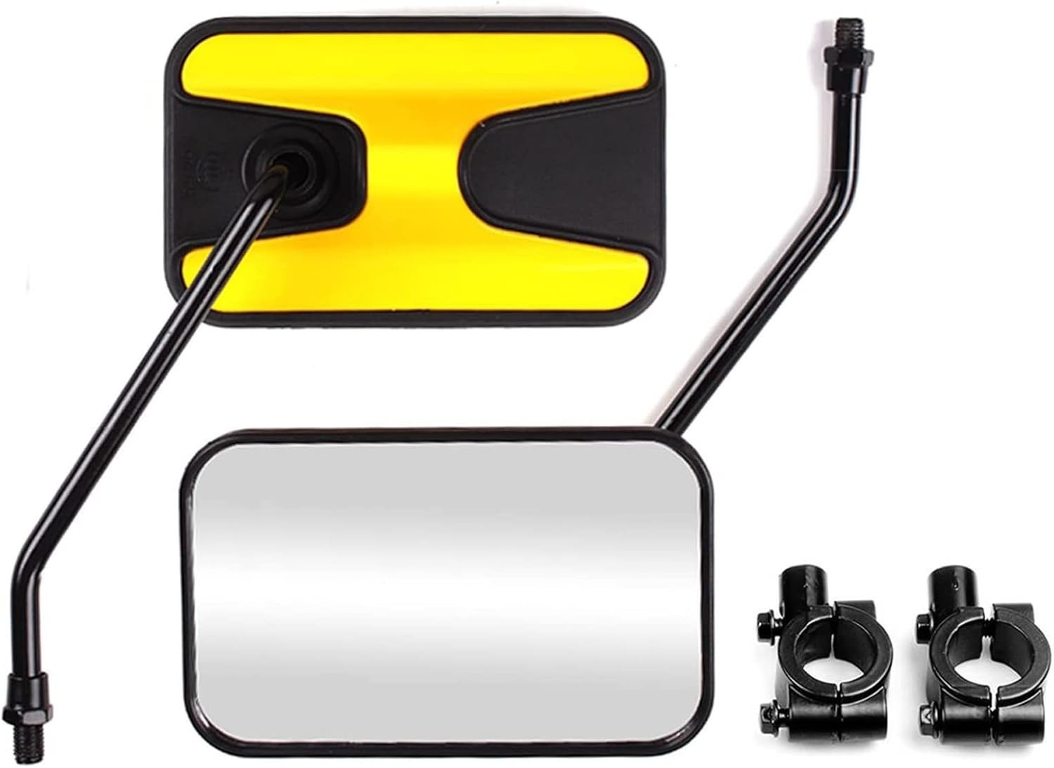 Large Convex ATV Mirrors for Honda & Polaris - Universal 2-Pack with Clamps