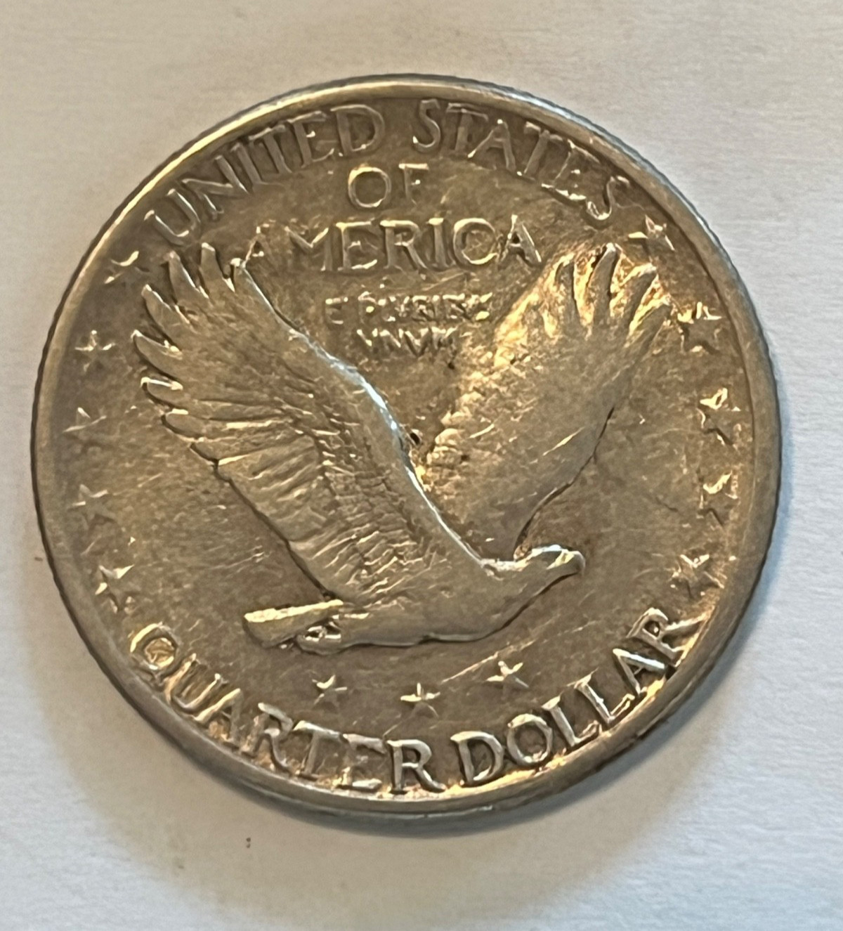 1920-s. Standing Liberty Quarter , XF +