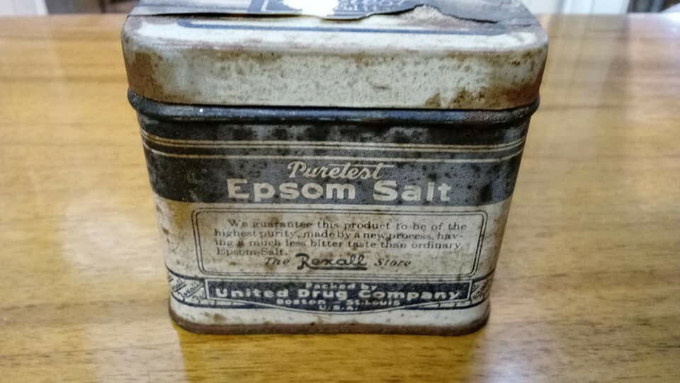 Vintage Tin of Rexall Puretest Epsom Salt