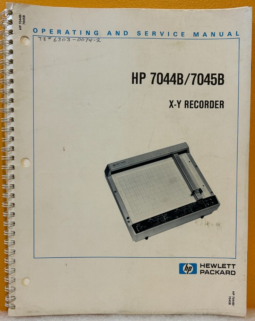 HP / Agilent 07044-90006 1984 HP 7044B/7045B X-Y Recorder Oper & Service Manual.