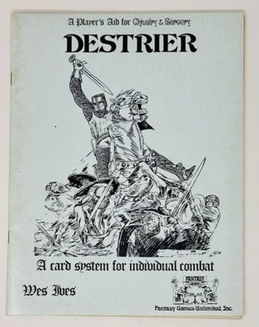 Chivalry & Sorcery Destrier  A Card System for Individual Combat FGU 1978 RPG