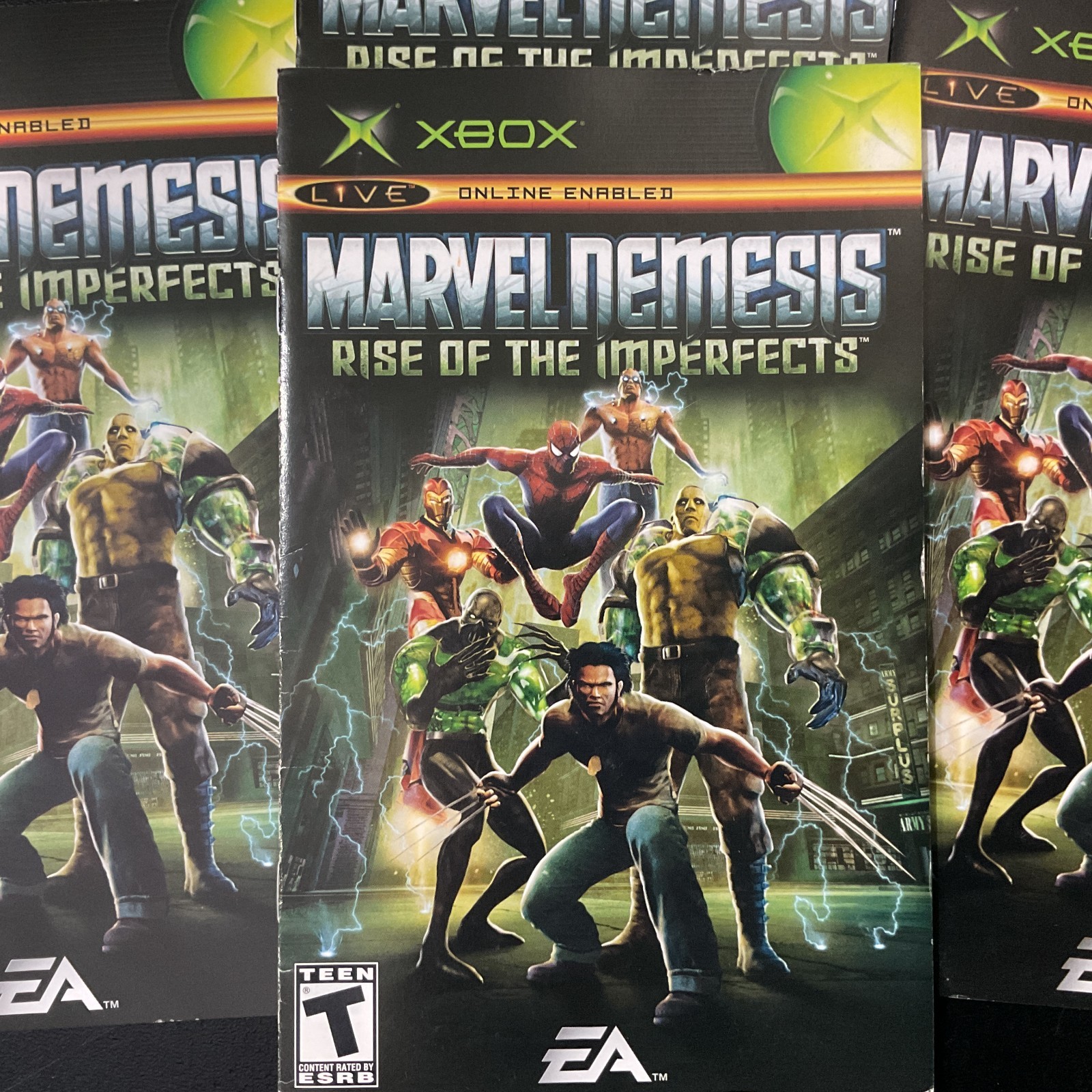 Marvel Nemesis Rise of the Imperfects Original XBOX Instruction Manual Only